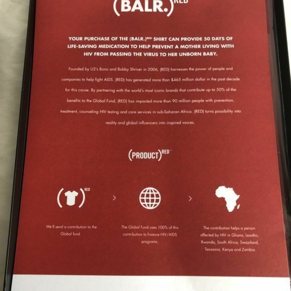 BALR. RED MEN'S SHIRT ASSORTED SIZES - Picture 3 of 4